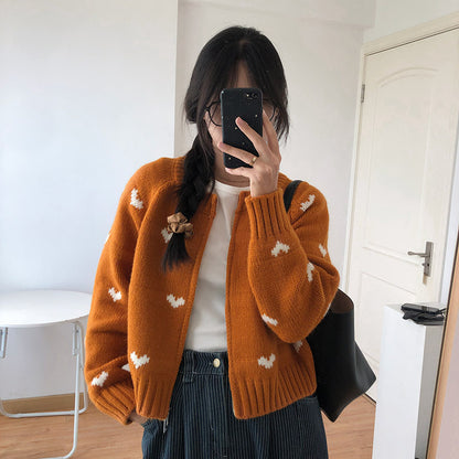 Round neck loose long sleeved sweater for women