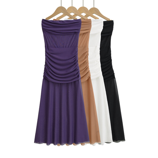 Chiffon Strapless Dress