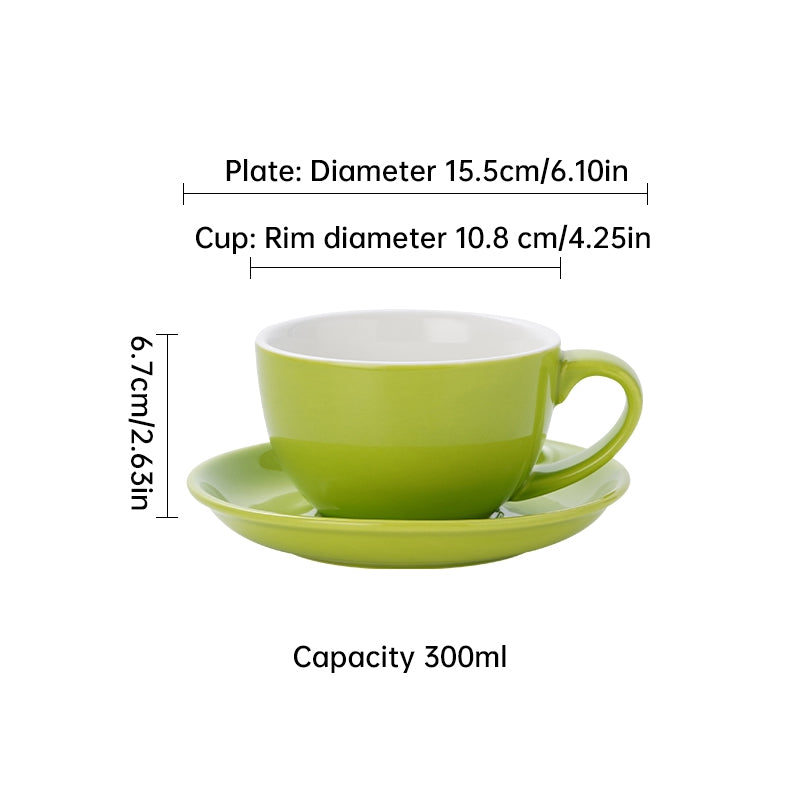 Nordic Minimalist Ceramic Coffee Cup Set – 300ml