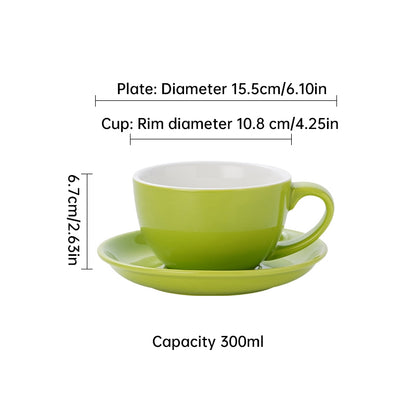 Nordic Minimalist Ceramic Coffee Cup Set – 300ml