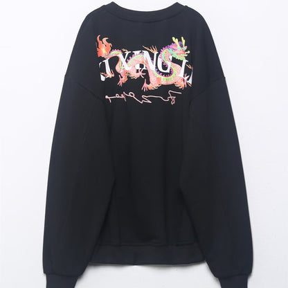 Versatile casual daily printed hoodie