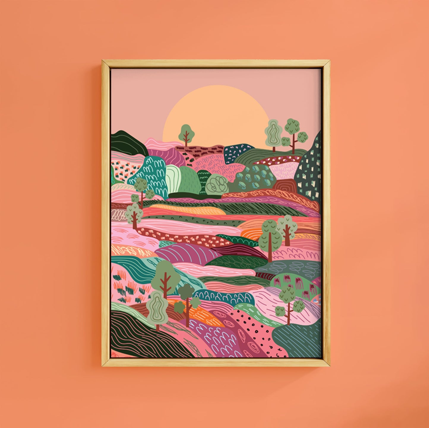 AUTUMN PATCHWORK MEADOW PRINT