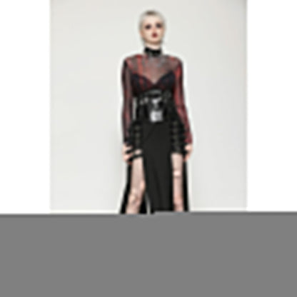 Dark in Lia Punk Love Patent Leather Waist Corset with Metal Accents
