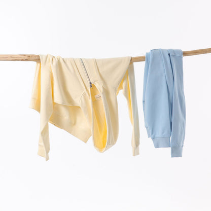 Loose Cotton Hooded Zipper Sweatshirt