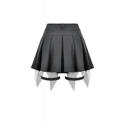 Dark in Love Punk Mesh Layered Skort Shorts