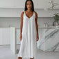 White Comfortable Sling Dress