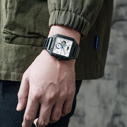 Men's Square Automatic Mechanical Watch