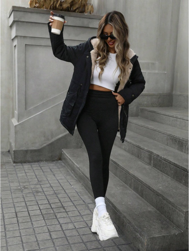 Aveloria Loose Casual Versatile Hooded Zip-Up jacket