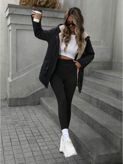 Aveloria Loose Casual Versatile Hooded Zip-Up jacket