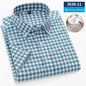 Men's Cotton Plaid Oxford Stripe Shirt