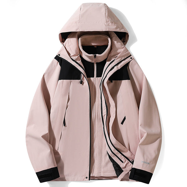 Veste coupe-vent extérieure unisexe avec doublure amovible
