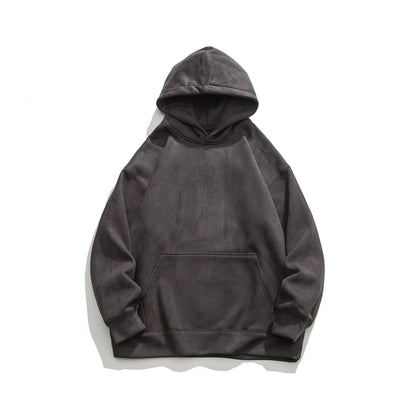 Suede Hooded Sweater