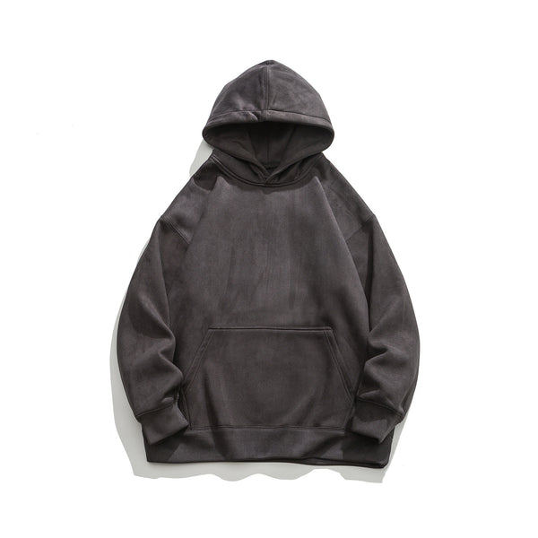 Suede Hooded Sweater