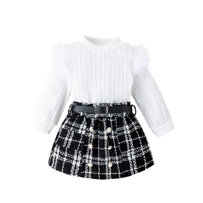 Girls Woolen Fabric Skirt