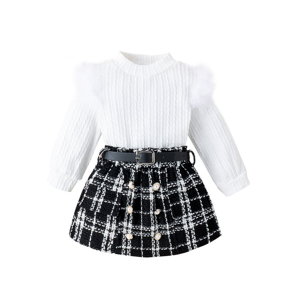 Girls Woolen Fabric Skirt