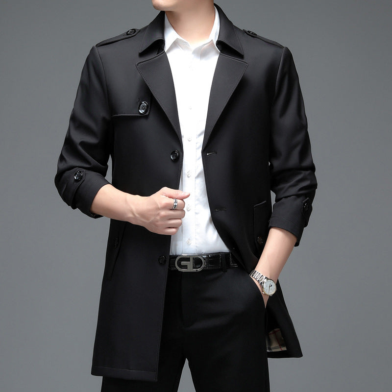Mens Single-breasted loose Jacket