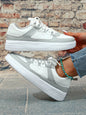 Ins European And American Fashion Platform Couple's Soft Bottom Comfortable Board Shoes Can Be Tie Up