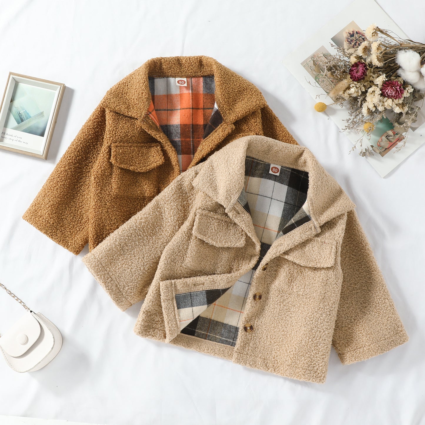 Plush Plaid Reversible Coat