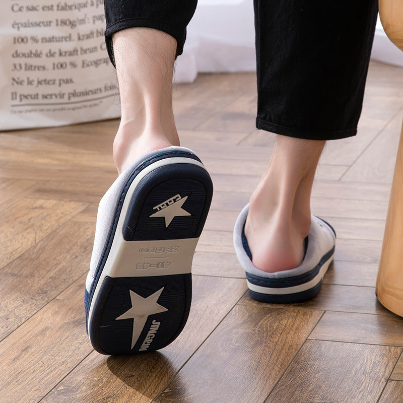 Men's Indoor Warm Non Slip Cotton Slippers
