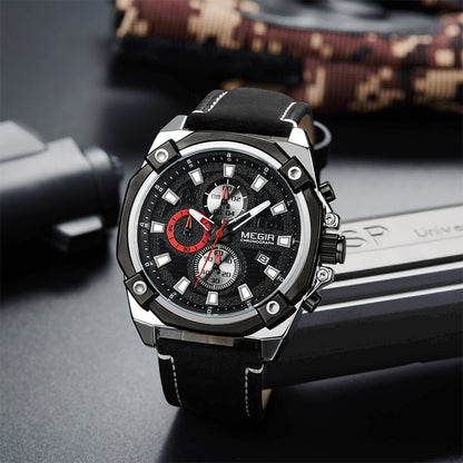 MEGIR Multifunctional Chronograph Watch