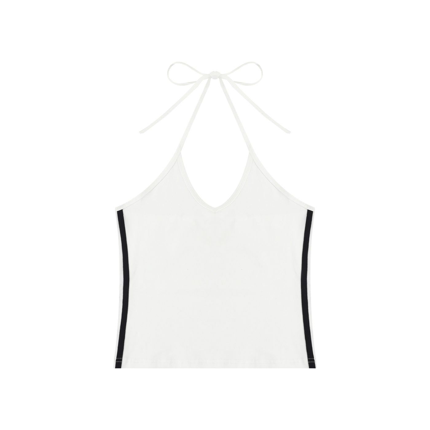 Women's Color Block Halter Crop Tank Top 210GSM