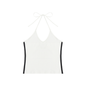 Women's Color Block Halter Crop Tank Top 210GSM