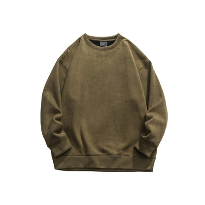 Suede Hooded Sweater