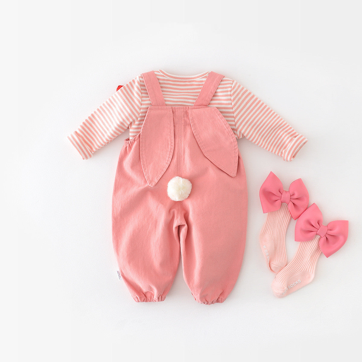 Baby Cotton Suspender Pants