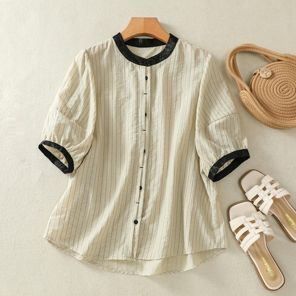 Puff-Sleeve Summer Blouse