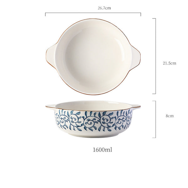 Ceramic Binaural Baked Rice Bowl