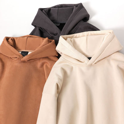 Suede Hooded Sweater