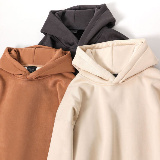 Suede Hooded Sweater