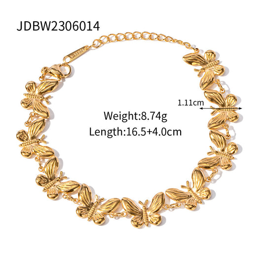 Cross Border SS Butterfly Bracelet