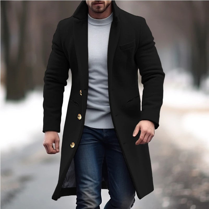 Mens Woolen Trench Coat