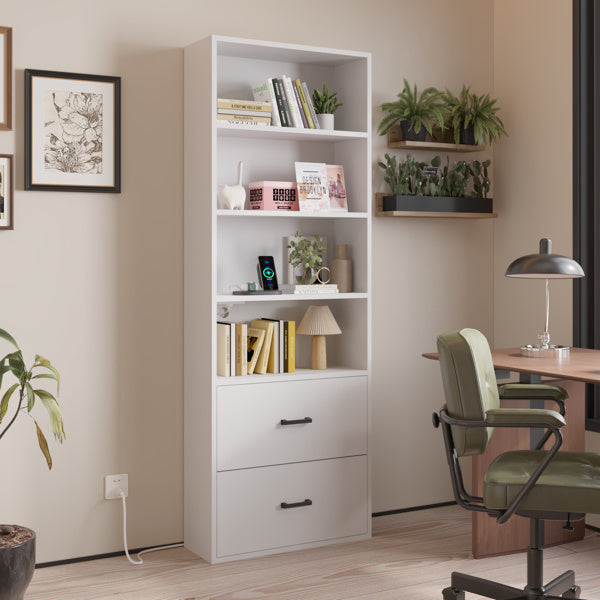 Display Cabinet White 60x23.5x180cm