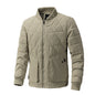 Stand Collar Plaid Cotton-padded Coat