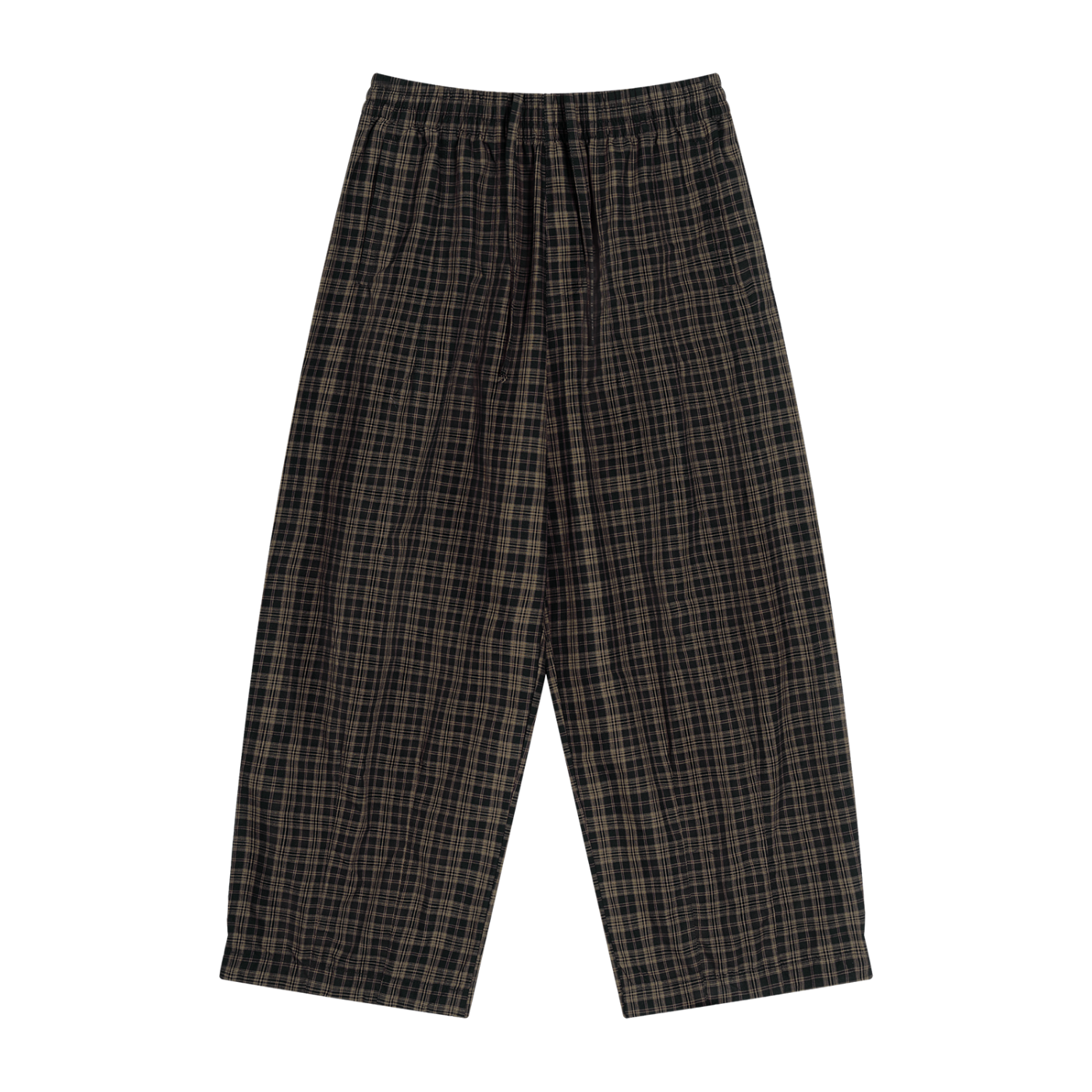 Unisex Plaid Wide Leg Pants 130GSM