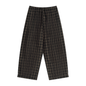 Unisex Plaid Wide Leg Pants 130GSM