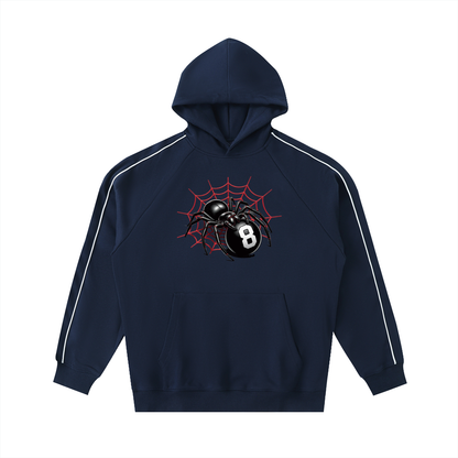 Contrast Piping Raglan Hoodie | Spiderweb