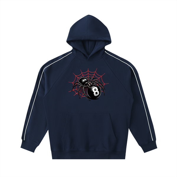 Contrast Piping Raglan Hoodie | Spiderweb