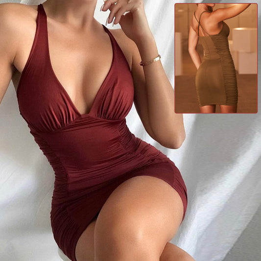 Slim Hip Backless Short Dresses