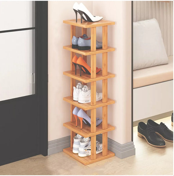 6-Tier Bamboo Shoe Rack
