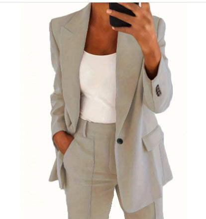 Womens Long-sleeved Lapel suit