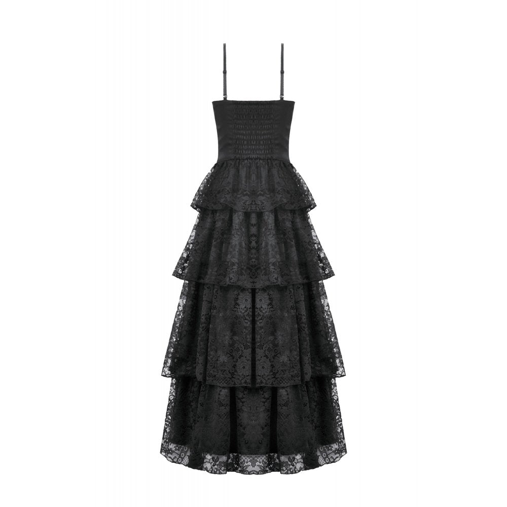Robe gothique en satin et dentelle Dark in Love