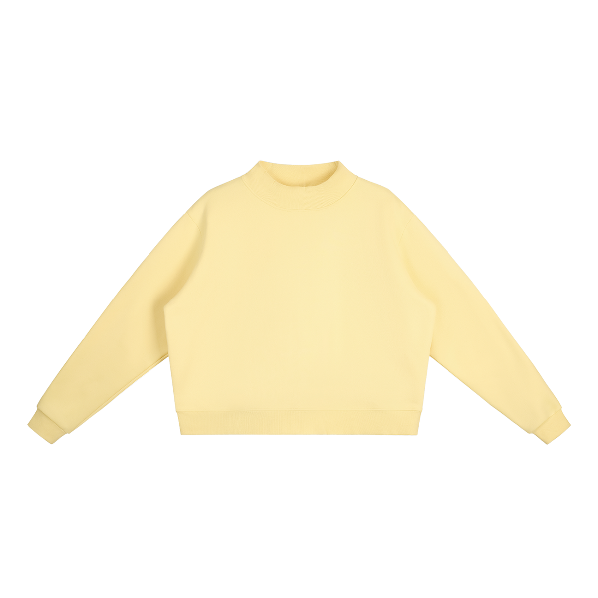 Waran Fleece Mock-Neck Crew Sweatshirt