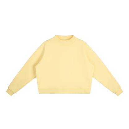 Waran Fleece Mock-Neck Crew Sweatshirt