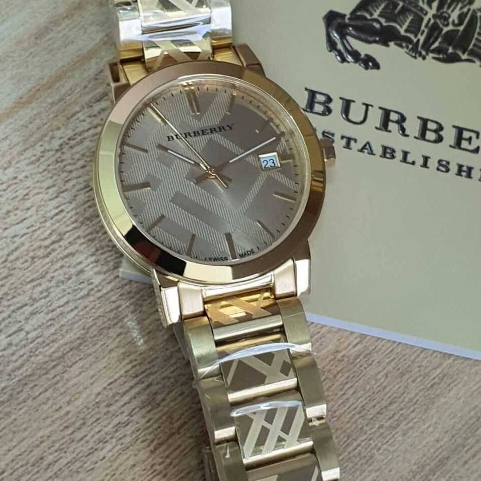 Burberry Ladies Engraved Watch BU9038