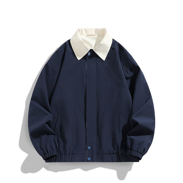Polo Collar Jacket Top