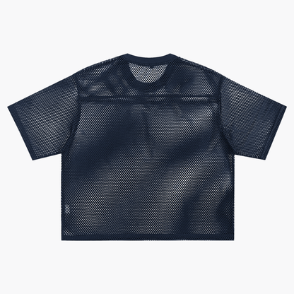 Waran mesh crew neck Boxy T-Shirt