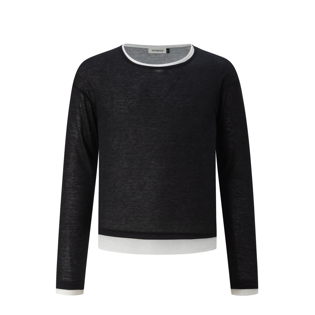 Fake Two-Piece Spliced Long Sleeve T-Shirt